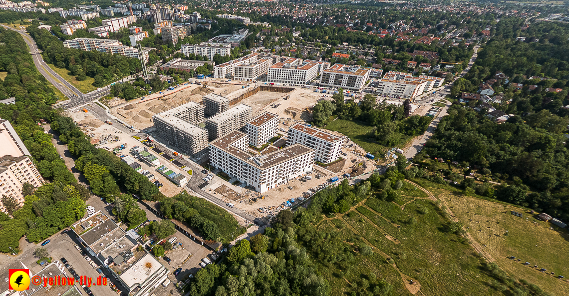 07.06.2023 - Aktuelle Luftbilder aus dem Alexisquartier und Pandion Verde in Neuperlach in München